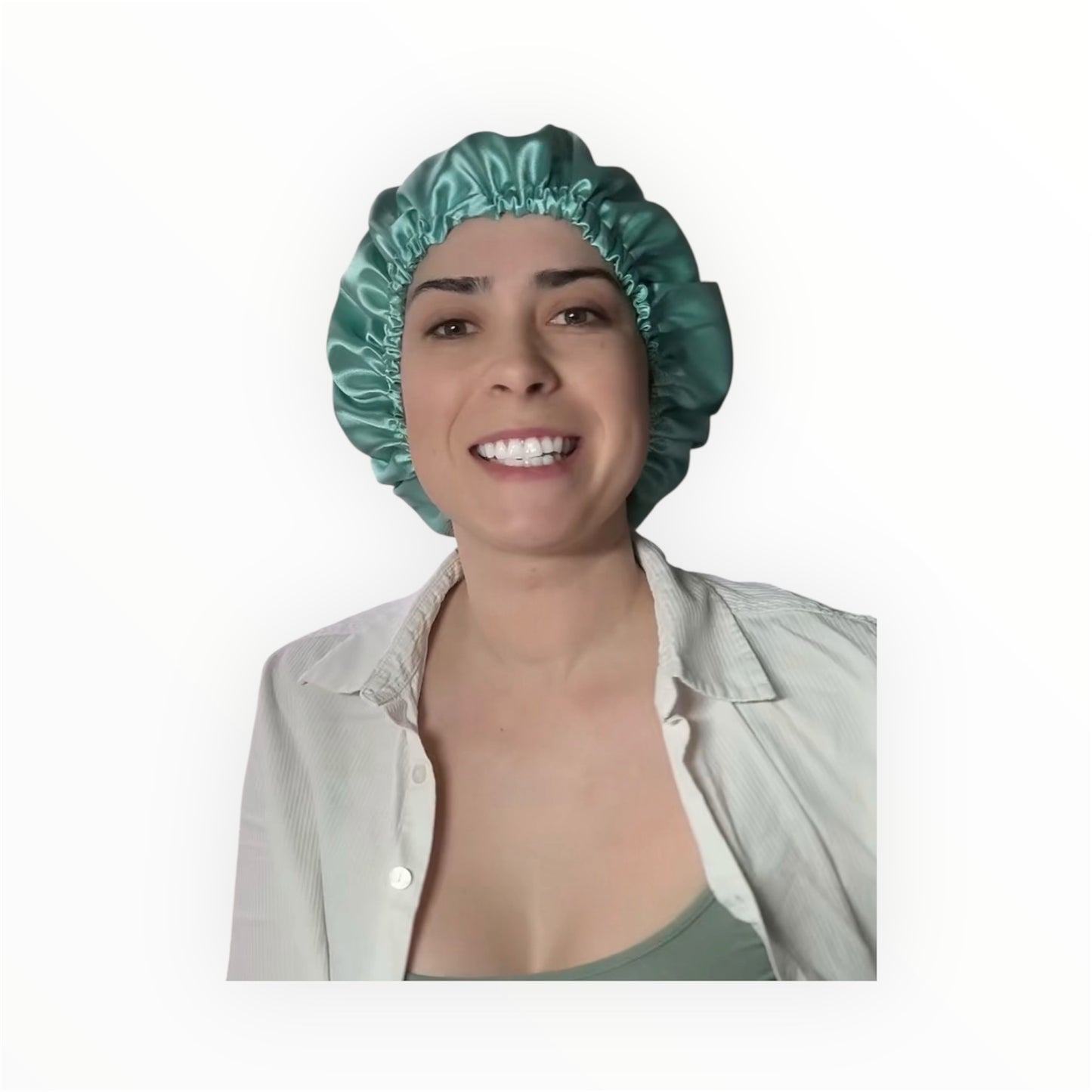 Saténová čepice na spaní