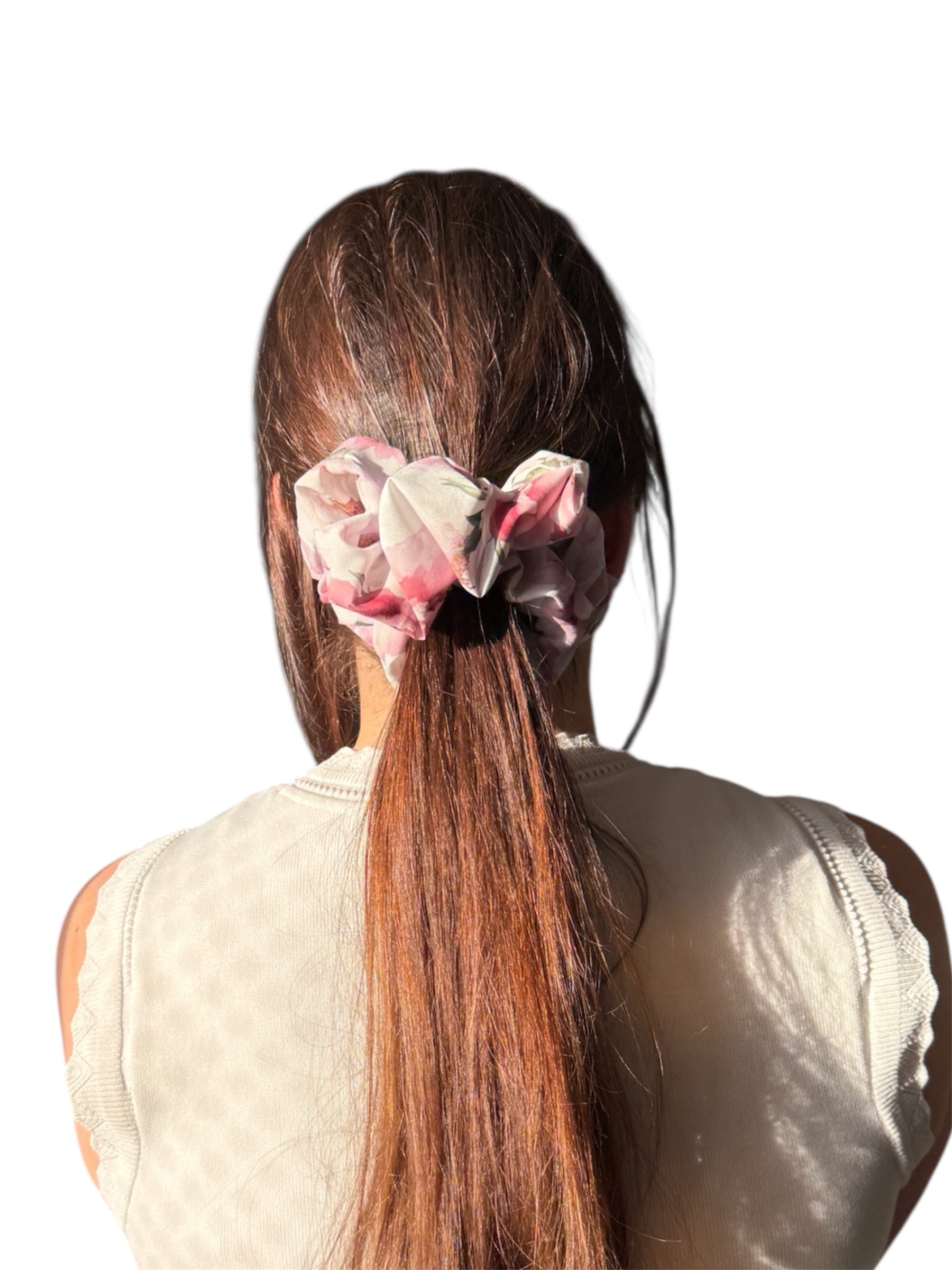 Peony Whisper scrunchie.