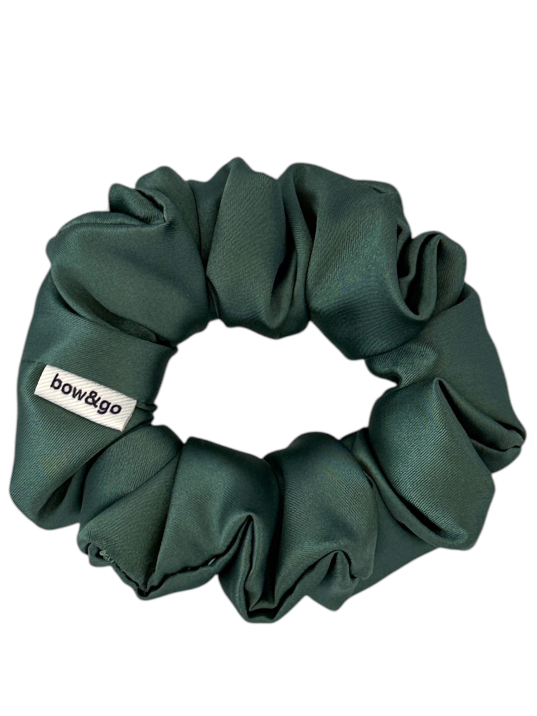 Emerald Glow zelená scrunchie.