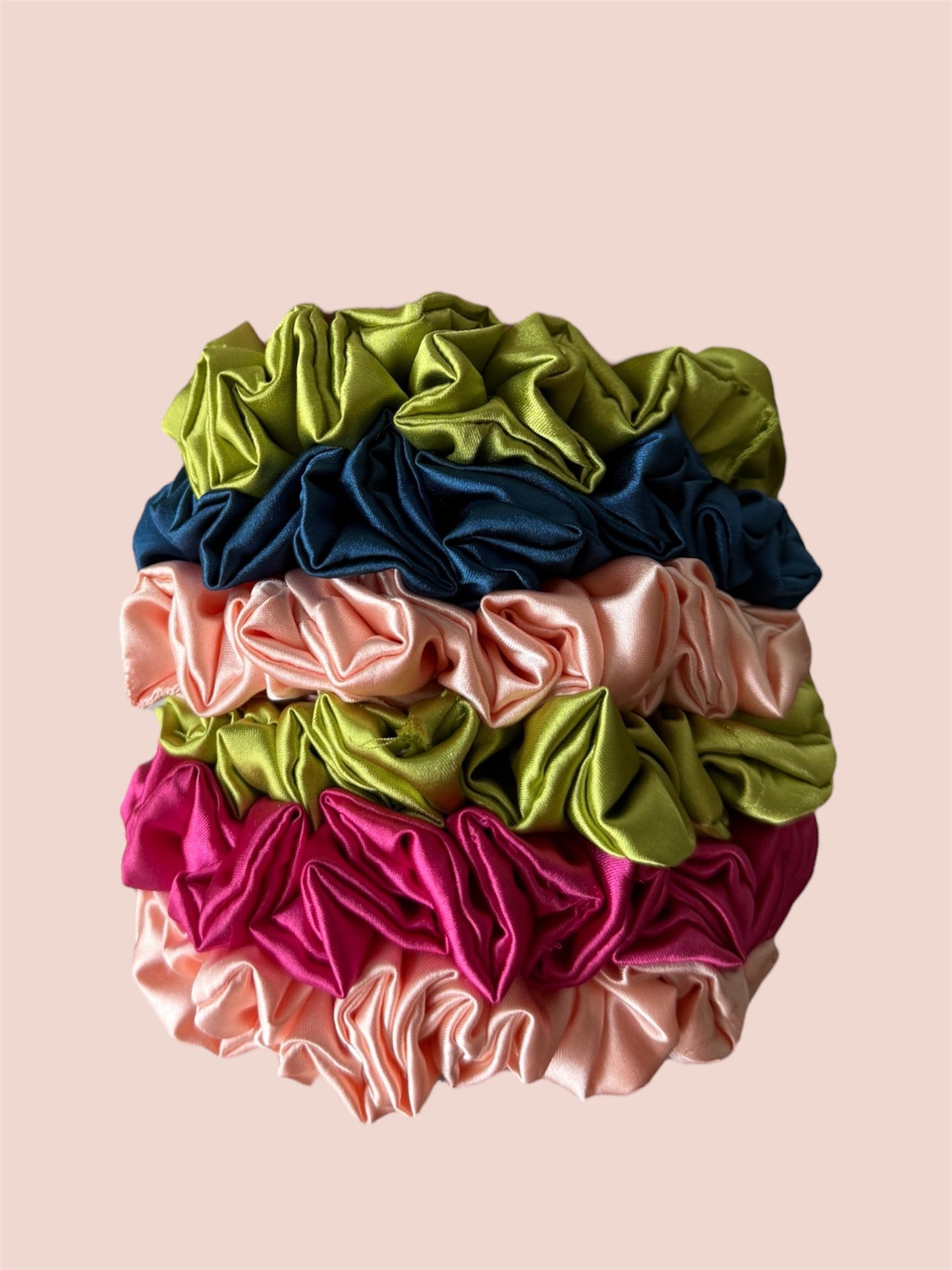 Peach Glow lososová scrunchie